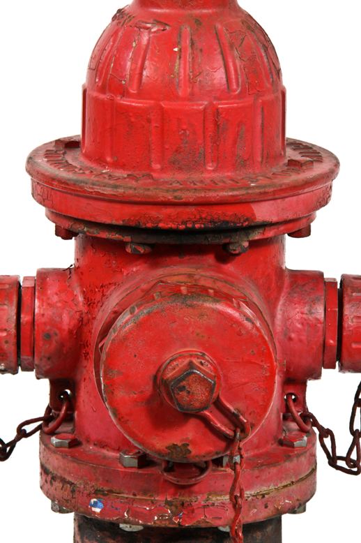 unique original c. 1930's vintage industrial "model 29" milwaukee city street fire hydrant with original red paint finish