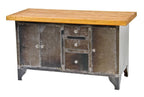 unusual c. 1910 vintage american medical heavy gauge rolled and pressed steel operating room supply cabinet