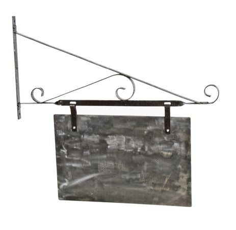 original and remarkably intact early 20th century american vintage industrial refinished welded joint ornamental wrought iron sign bracket