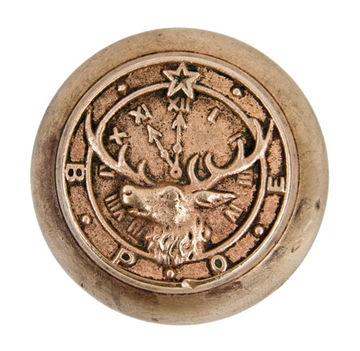 original c. 1920's interior fraternal lodge office door ornamental cast bronze emblematic elks doorknob