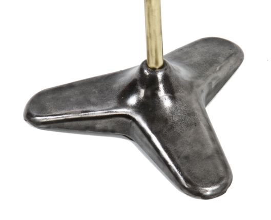 refinished c. 1939 vintage medical freestanding "ortho-lite" lamp stand with "radish" x-ray reflector