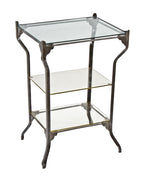 completely intact c. 1910-20 vintage medical three-tier freestanding stationary operating room supply cart