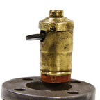 original and intact late 19th century american perkins incandescent lamp shell socket with intact key switch