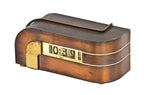 all original and functional c. 1930's american art deco machine age "zephyr" electric desk or table clock