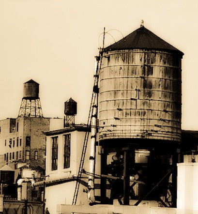 set of early 20th century vintage american industrial new york city water tower steel ladder sections