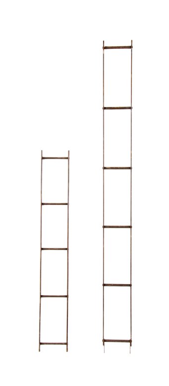 set of early 20th century vintage american industrial new york city water tower steel ladder sections