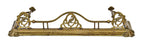 fanciful early 20th century american ornamental cast brass interior residential three-sided fireplace fender featuring three perched birds