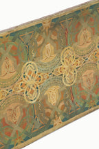 original and exceptionally rare c. 1894 museum quality chicago stock exchange trading room polychromatic stenciled canvas fragment