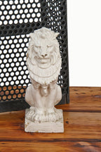 hard to find original early 20th century northwestern terra cotta company white glazed rearing lion advertising "salesman sample"