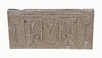 original c. 1930 american art deco style calumet theater exterior building facade limestone panel featuring highly stylized floral motifs