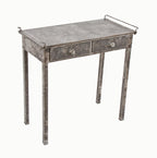 early 20th century american medical portable x-ray apparatus four-legged steel side table with two pull-out drawers