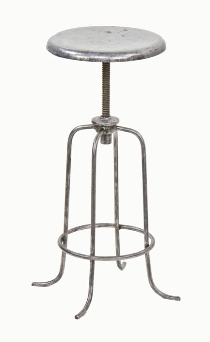 very simple and sleek vintage medical adjustable height "steel line" dentist's examination stool