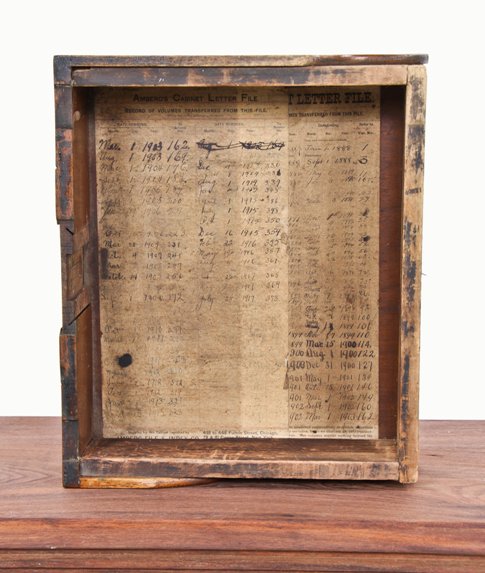 largely intact early 1880's chicago bank building refinished solid walnut wood amberg's letter file multi-drawer antique american cabinet