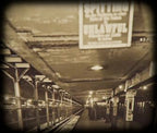original and hard to find early c. 1915-20 interior new york city subway interborough rapid transit company "no spitting" cobalt blue porcelain enameled informational sign