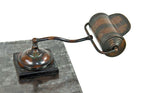 exceptional all original and intact early american electric faries piano or roll top desk adjustable lamp with largely intact oxidized copper plated finish