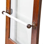 original c 1920's custom-built reid drug pharmacy interior telephone booth varnished walnut door with "milk glass" pull bar