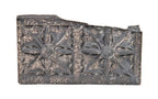 original 20th century american michael reese hospital "main building" exterior speckled stringer course fragment featuring intricately designed floral rosettes