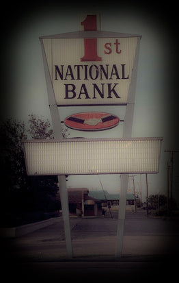 singular 20th century american oversized solid bronze exterior first national bank building number sign