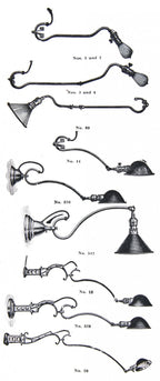 hard to find original turn of the century "no. 15" model faries wall-mount dental lamp perforated cast iron mounting bracket component with oxidized copper-plated finish