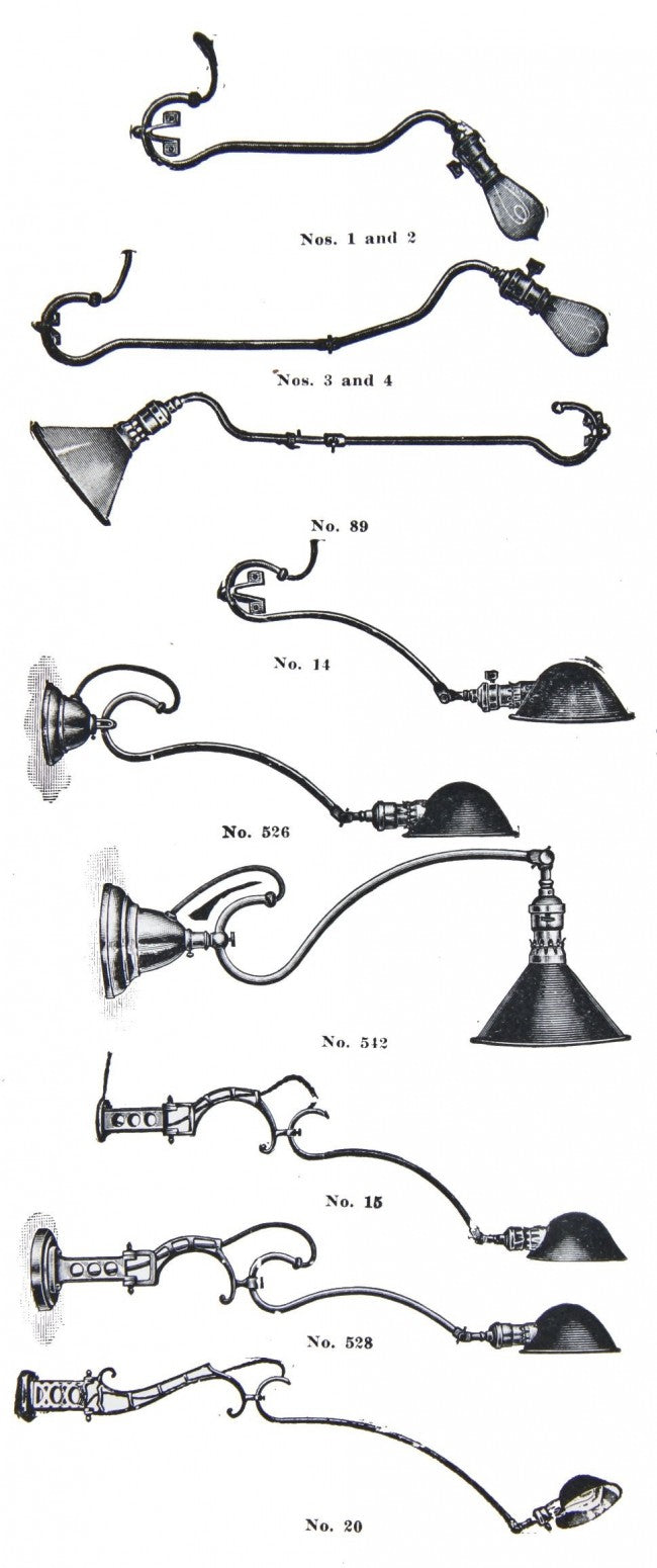 hard to find original turn of the century "no. 15" model faries wall-mount dental lamp perforated cast iron mounting bracket component with oxidized copper-plated finish