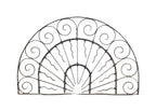 late 19th century american victorian black enameled exterior apartment building arch top grillework with ribbon end scrollwork