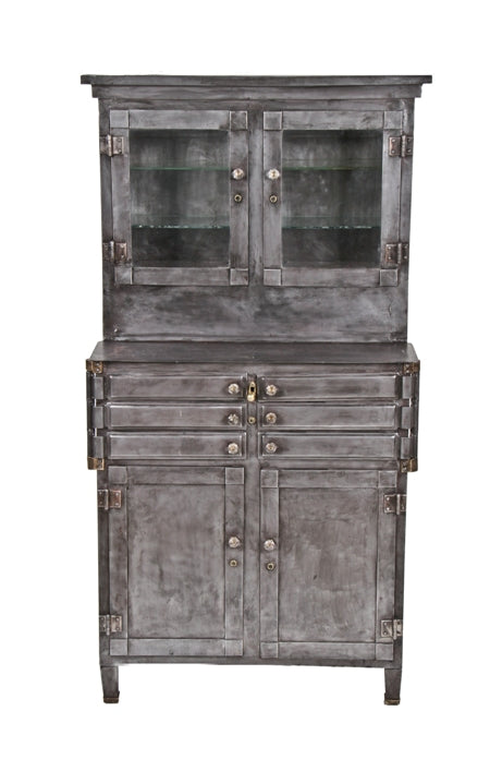 hard to find and highly desirable early 20th century american hospital operating room refinished steel instrument cabinet