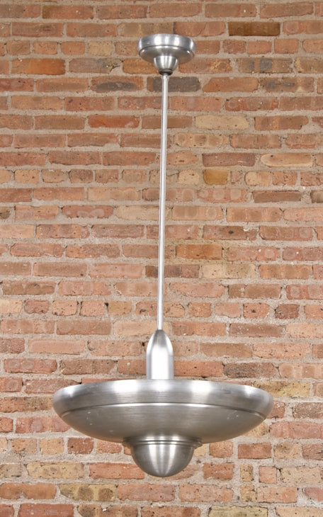 visually striking american art deco interior theater lobby "alzak" westinghouse spun aluminum ceiling fixture