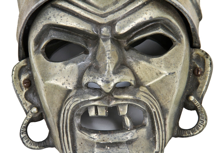 very unusual c. 1930's american art deco style amusement park theater cast aluminum pirate mask figural wall sconce