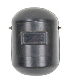 original american industrial molded black fiberglass factory machine shop welder's helmet with intact head strap