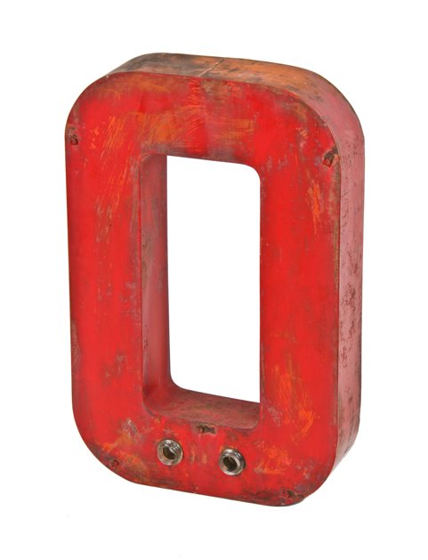 structurally sound and largely intact early 1940's american bowling alley neon letter sign with red paint finish
