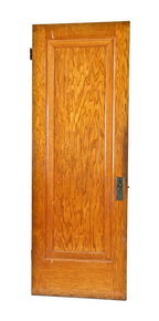 all original late 1920's chicago style bungalow interior single recessed panel golden oak wood passage door with hardware