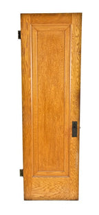 original c. 1920's chicago bungalow interior residential varnished oak wood single recessed panel closet door