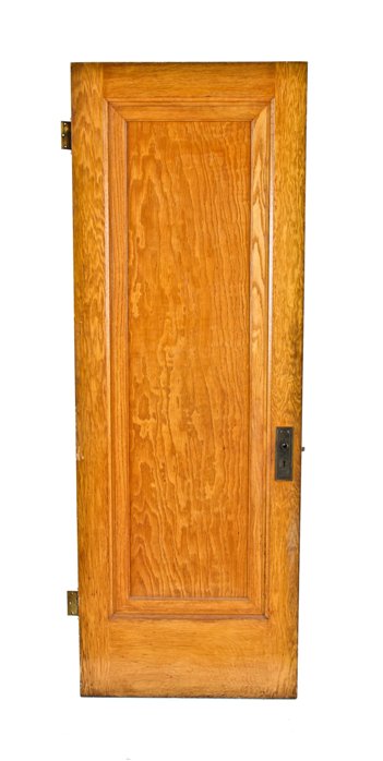 original late 1920's intact and well-maintained interior residential varnished oak wood bungalow style passage door