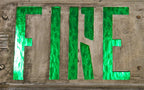 unique c. 1930's american art deco streamlined style orpheum theater cast aluminum "fire escape" illuminated sign