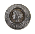 original c. 1870's hard to find and highly collectible antique american ornamental cast iron "clara barton" figural doorknob