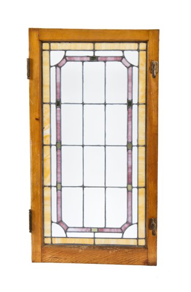 original vintage american craftsman style interior residential chicago bungalow leaded art glass casement window