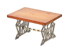 c. 1930's american art deco style diminutive ornamental cast iron footrest featuring highly stylized gazelles