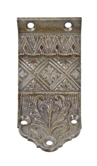 original 19th century american victorian era interior residential ornamental cast iron staircase hand rail support bracket