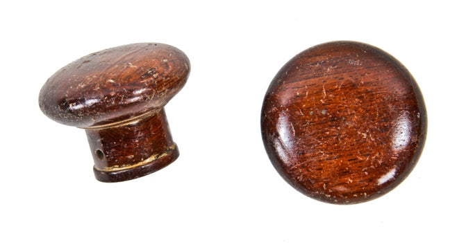 matching set of original c. 1860's new york city tenement house interior passage door rosewood doorknobs