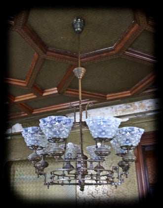 largely intact exemplary 19th century american aesthetic movement dan miller of elgin mansion thackara electrified interior ornamental bronze ceiling fixture