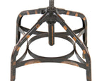 rare and original c. 1902-10 american industrial "uhl art steel" revolving office chair or stool with original oxidized copper finish largely intact