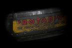 unusual c. 1940's vintage american industrial army green enameled freestanding factory "rotabin" with fifteen revolving tiers