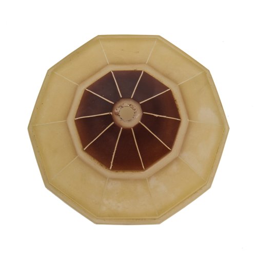 highly desirable antique american art deco style faceted "brown-tipped" slip shade ceiling fixture replacement drop shade