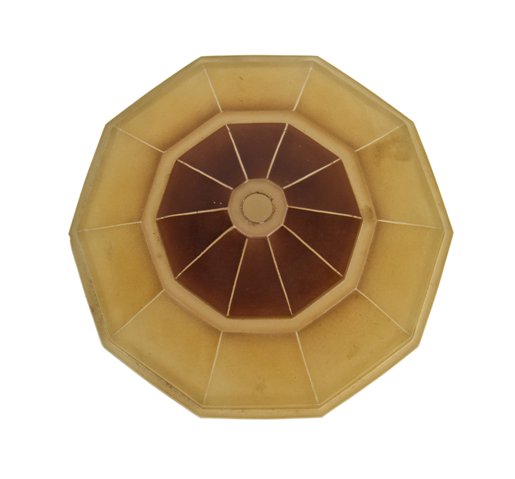 original hard to find american depression era art deco style drop bowl replacement shade for the "brown-tipped" slip shade fixture