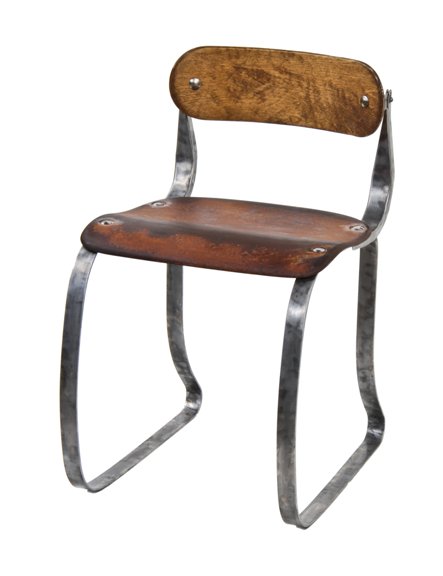 vintage american industrial original art deco streamlined ironing school sperlich posture chair with contoured backrest
