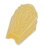 original american art deco "berkeley line" champagne-colored depression glass ceiling fixture slip shade
