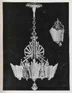 intact amber-colored frosted ornamental glass depression era residential light fixture replacement slip shade with lightly etched design sun ray motif