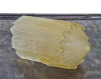 c. 1930's american art deco style amber colored pressed glass multifaceted ceiling fixture or wall sconce slip shade
