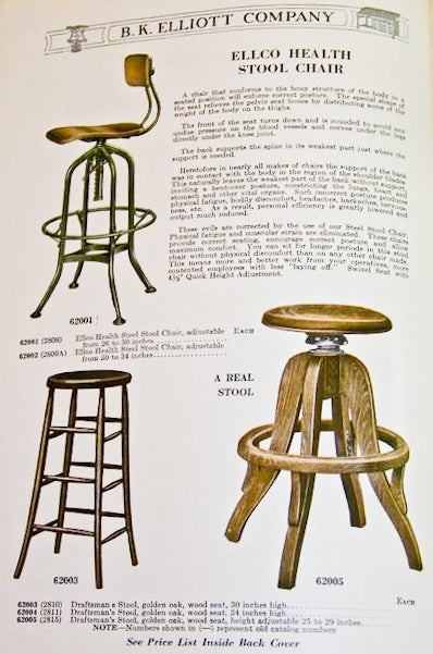 fully refinished c. 1930's american industrial uhl art steel adjustable height toledo stool with intact footrest