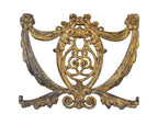 distinctive original c. 1920's ornamental cast iron cadillac-palace theater neoclassical style balustrade panel with original gilded paint finish